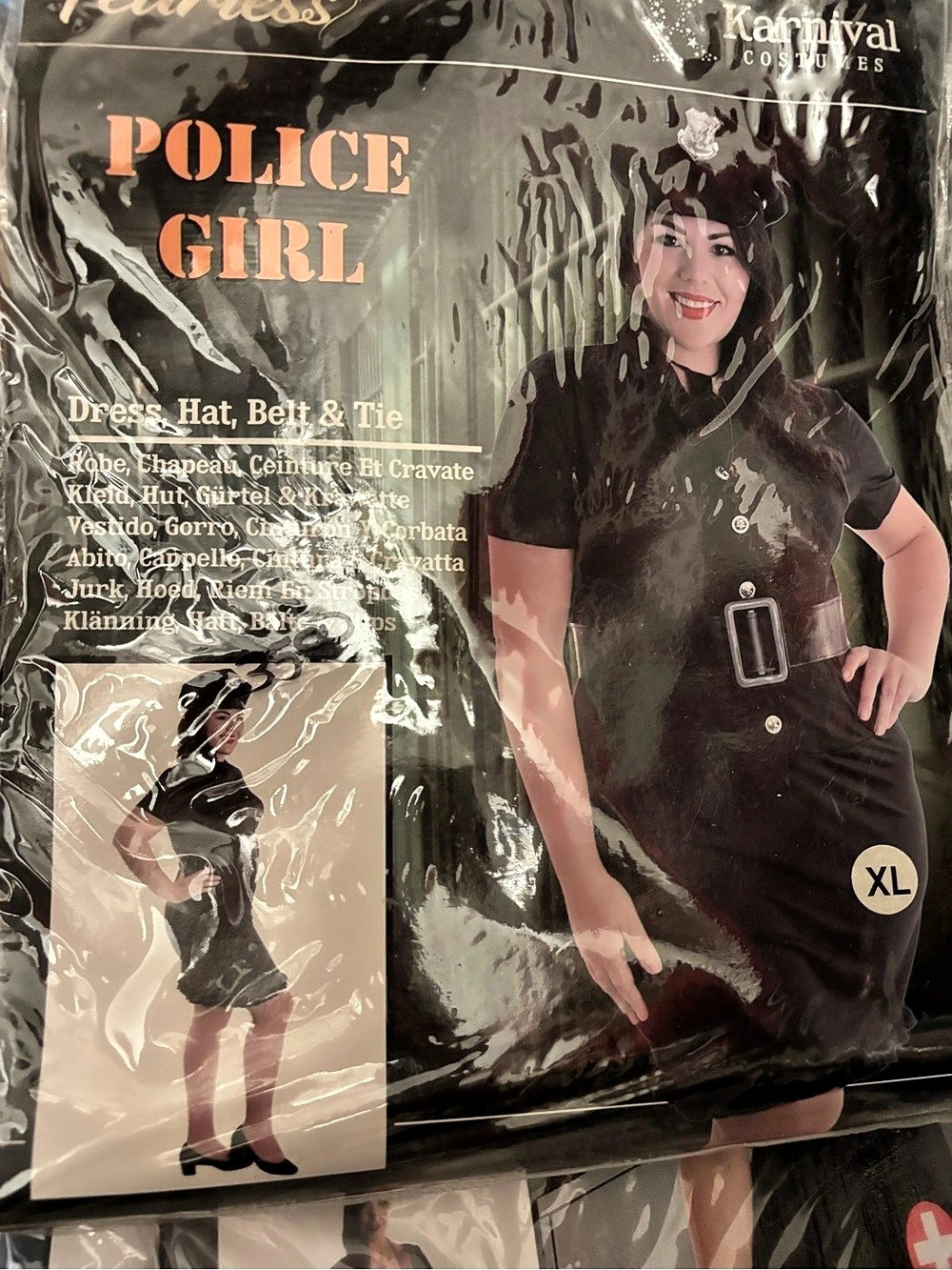 Karnival Costumes Police Girl Black & White XL